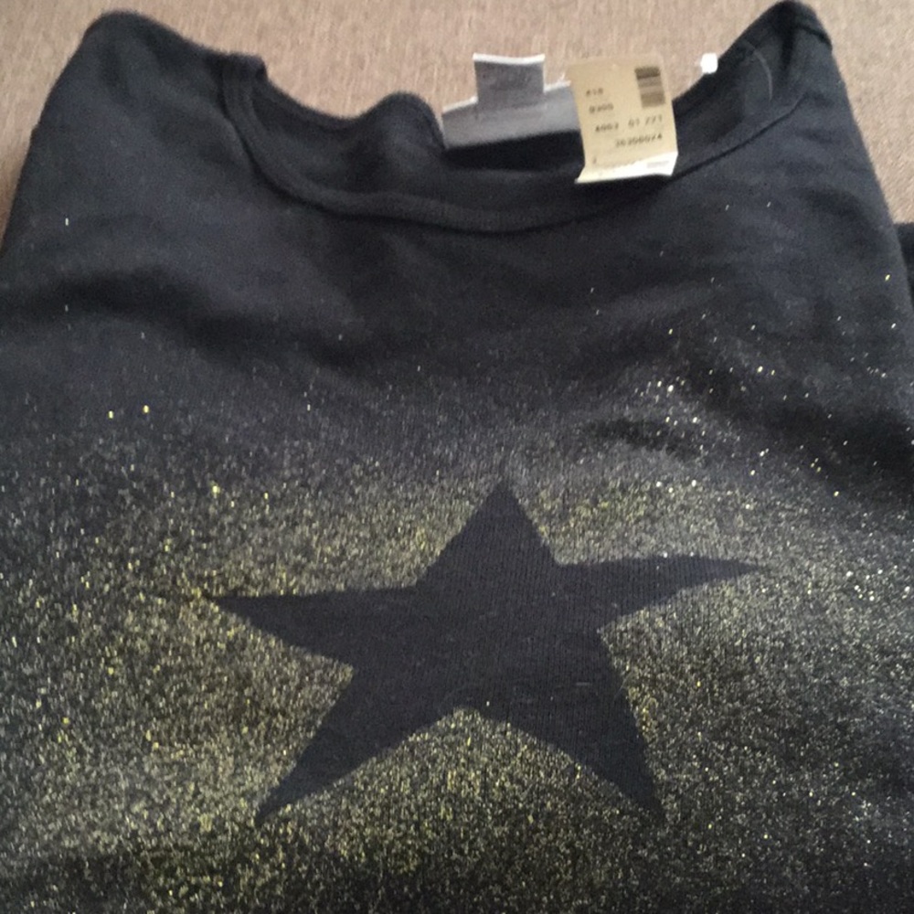 Long Sleeve Ladies Top.  Fun glitter appliqué.